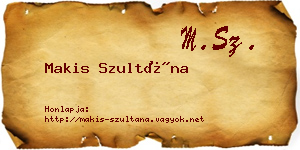 Makis Szultána névjegykártya